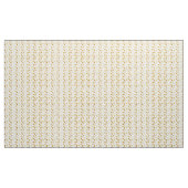 Golden Lotus Flower Pattern on white Background Stof (Yard (91,4 cm))