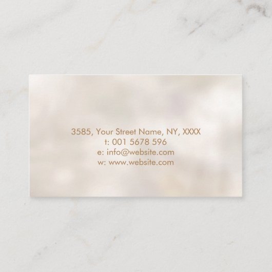 Golden Lotus Flower Visitekaartje (Achterkant)