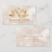Golden Lotus Flower Visitekaartje (Voorkant / Achterkant)
