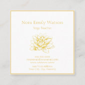 Golden Lotus Flower Visitekaartje (Voorkant)