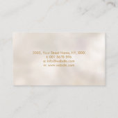 Golden Lotus flower vorm en maan Visitekaartje (Achterkant)