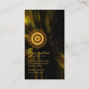 Golden Lotus Flower Yoga Meditation Health Spa Visitekaartje