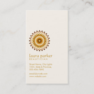 Golden Lotus Flower Yoga Meditation Health Spa Visitekaartje