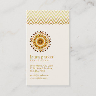 Golden Lotus Flower Yoga Meditation Health Spa Visitekaartje