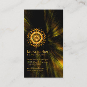 Golden Lotus Flower Yoga Meditation Health Spa Visitekaartje