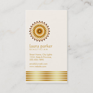 Golden Lotus Flower Yoga Meditation Health Spa Visitekaartje
