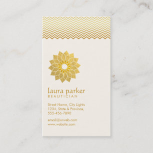 Golden Lotus Flower Yoga Meditation Health Spa Visitekaartje