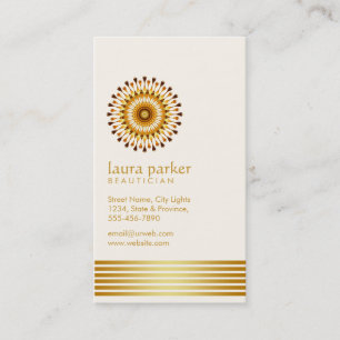 Golden Lotus Flower Yoga Meditation Health Spa Visitekaartje