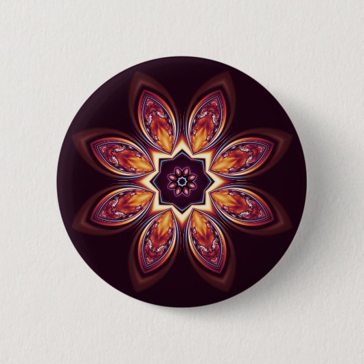 Golden Lotus Fractal Button (Voorkant)