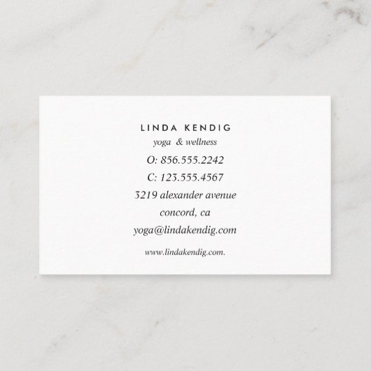 Golden Lotus | Groen | wellnessmassageyoga Visitekaartje (Achterkant)