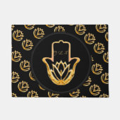 Golden Lotus Hamsa Hand Deurmat (Voorkant)