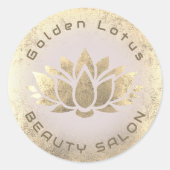 Golden Lotus logo Ronde Sticker (Voorkant)