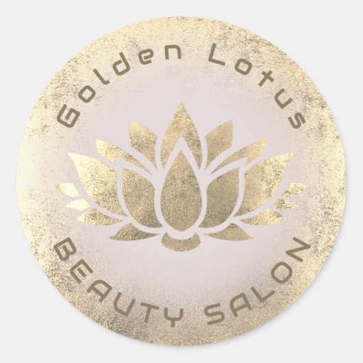 Golden Lotus logo Ronde Sticker (Voorkant)