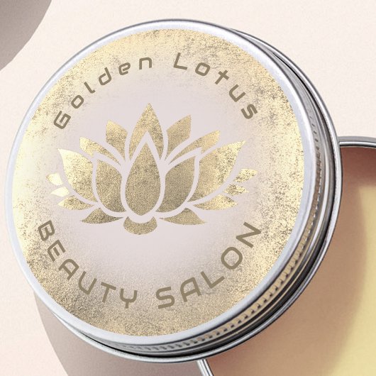Golden Lotus logo Ronde Sticker