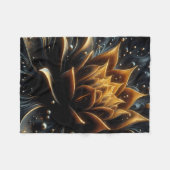 Golden Lotus Radiance – Abstract mystiek ontwerp Fleece Deken (Voorkant (Horizontaal))