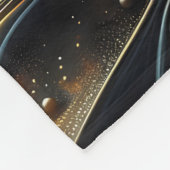 Golden Lotus Radiance – Abstract mystiek ontwerp Fleece Deken (Hoek)
