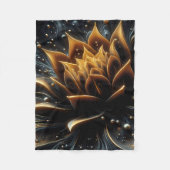 Golden Lotus Radiance – Abstract mystiek ontwerp Fleece Deken (Voorkant)