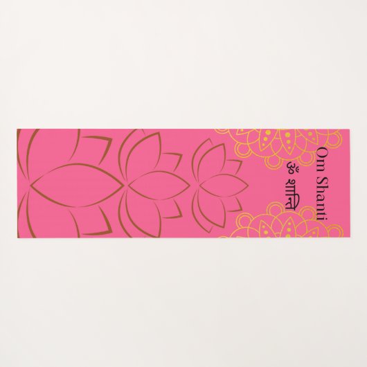 Golden Lotus Spirituele Mantra Yogamat (Achterkant (horizontaal))