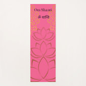 Golden Lotus Spirituele Mantra Yogamat (Voorkant)