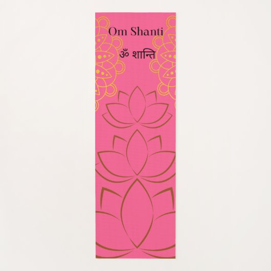 Golden Lotus Spirituele Mantra Yogamat (Voorkant)