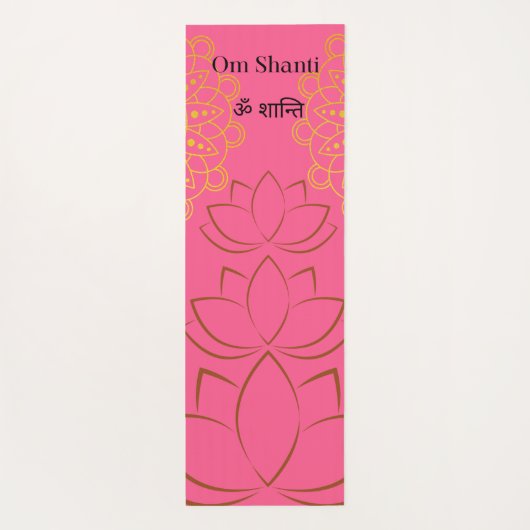 Golden Lotus Spirituele Mantra Yogamat (Achterkant)