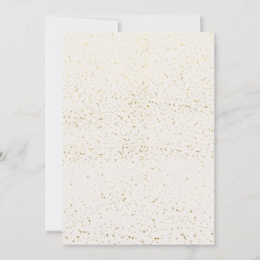 Golden Love: Elegant Gold Wedding Invitation Kaart (Achterkant)