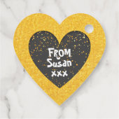 Golden Love Heart Bedankjes Labels (Achterkant)