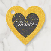 Golden Love Heart Bedankjes Labels (Voorkant)