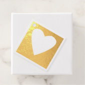 Golden Love Heart lijst Favor Labels (Met doos)
