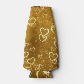 Golden Love Heart Shape Flesjeskoeler (Voorkant)