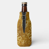 Golden Love Heart Shape Flesjeskoeler (Fles Achterkant)