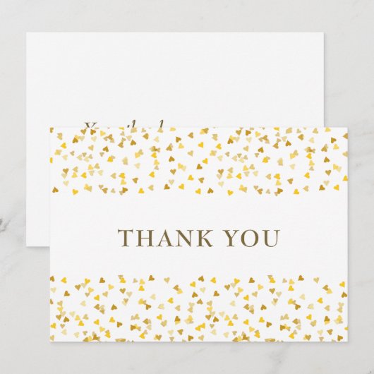 Golden Love Hearts Bedankt (Voorkant / Achterkant)