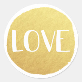 Golden Love Holiday Sticker