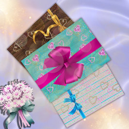 Golden Love Inpakpapier Vel