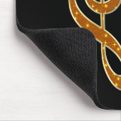 Golden Love Musical Notes Mousepad Muismat (Hoek)