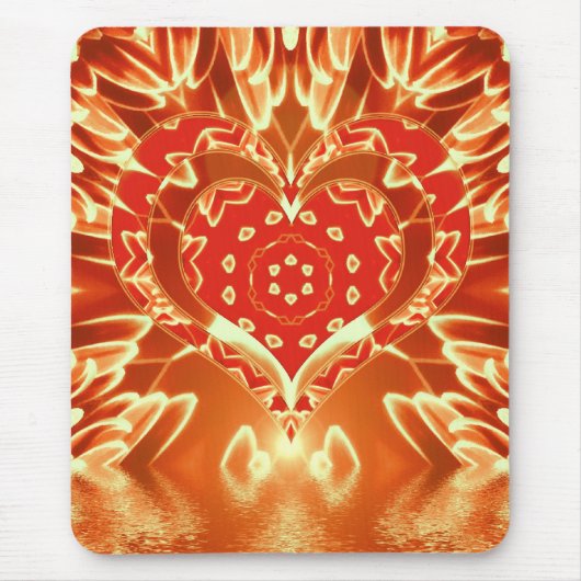 Golden Love Petals Mousepad Muismat (Voorkant)