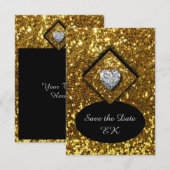 Golden Love - Sparen de Datum Save The Date (Voorkant / Achterkant)