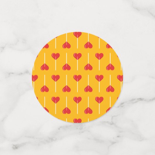 Golden Love Suckers Red Confetti (Kleine voorkant)