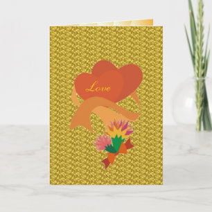Golden Love Valentijnse kaart