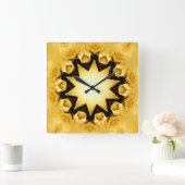 Golden Love_Wall Clock Vierkante Klok (Huis)