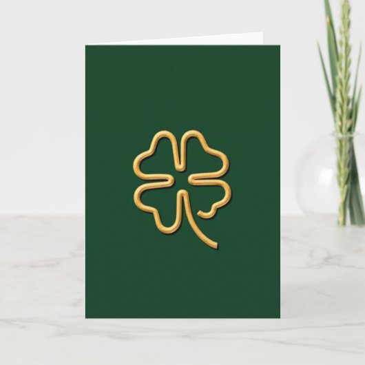 Golden Luck Clover Card Kaart (Voorkant)