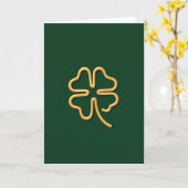 Golden Luck Clover Card Kaart (Gele Bloem)