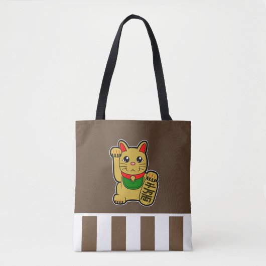 Golden Lucky Cat Tote Bag (Voorkant)