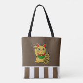 Golden Lucky Cat Tote Bag (Achterkant)