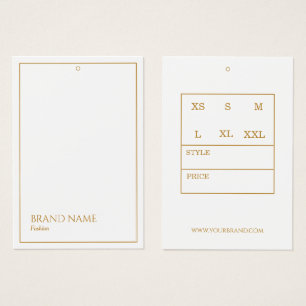 Golden Lux White Modern Hang Labels Visitekaartje