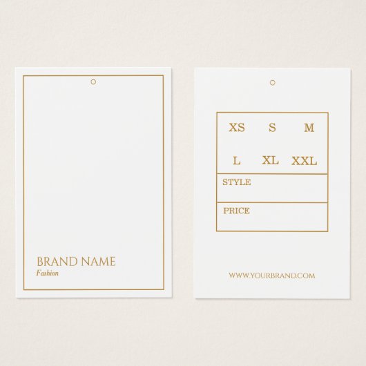 Golden Lux White Modern Hang Labels Visitekaartje (Voorkant /achterkant)