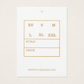 Golden Lux White Modern Hang Labels Visitekaartje (Achterkant)