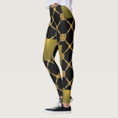 Golden Luxe: Zwarte Elegantie Leggings (Links)