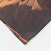 golden luxury car in a desert landscape fleece deken (Hoek)