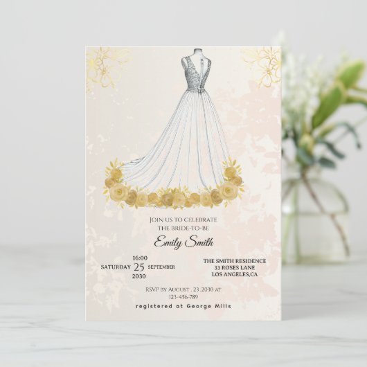 Golden Luxury Elegant Glam Vrijgezellenfeest Kaart (Staand voorkant)